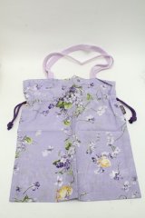 PINK HOUSE / little violet巾着バッグ  ラベンダー S-25-04-14-007-LO-AC-AS-ZS