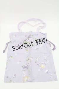 PINK HOUSE / little violet巾着バッグ  ラベンダー S-25-04-14-007-LO-AC-AS-ZT208