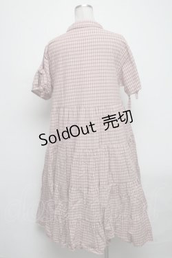 画像2: merry jenny / チェックティアードティアードワンピース  ピンク S-25-04-14-056-LO-OP-AS-ZS