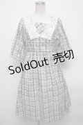 Fi.n.t / チェックワンピース  グレーｘブルー S-25-04-14-061-CA-OP-AS-ZS