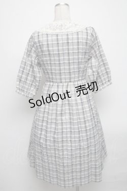 画像2: Fi.n.t / チェックワンピース  グレーｘブルー S-25-04-14-061-CA-OP-AS-ZS