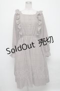 m petit by misako / チェックワンピース L ブラウン S-25-04-14-065-LO-OP-AS-ZS
