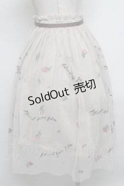 画像2: an another angelus / 花刺繍チュールスカート  オフ S-25-04-14-068-CA-SK-AS-ZS