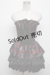 ATELIER PIERROT / "Diamond Circus"ミニコルセットワンピース  ワイン S-25-04-14-079-EL-OP-AS-ZS
