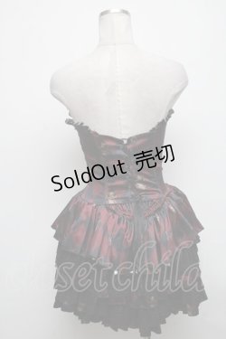 画像2: ATELIER PIERROT / "Diamond Circus"ミニコルセットワンピース  ワイン S-25-04-14-079-EL-OP-AS-ZS