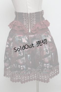 画像2: OZZ ANGELO / 絵画プリントコルセット付スカート  ワイン S-25-04-14-080-OO-SK-HR-ZS