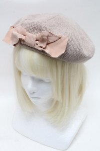 m petit by misako / リボンサーモベレー  ベージュ S-25-04-14-014-LO-AC-AS-ZS
