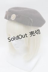 m petit by misako / NINA`SAMカメオベレー  ブラウン S-25-04-14-016-LO-AC-AS-ZS