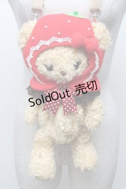 画像1: BABY,THE STARS SHINE BRIGHT / BAG いちごになりたいくまくみゃちゃんポシェット  ブラウン S-25-04-14-018-BA-BG-ET-ZT170