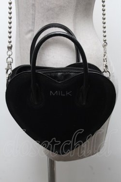 画像1: MILK / ハートBAG  黒 S-25-04-14-021-ML-BG-HR-ZS