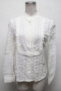 Jane Marple /アイレットレースピンタックブラウス  白 S-25-04-14-028-JM-BL-AS-ZS
