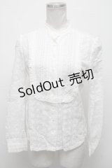 Jane Marple /アイレットレースピンタックブラウス  白 S-25-04-14-028-JM-BL-AS-ZS