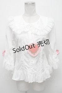BABY,THE STARS SHINE BRIGHT / Romantic Dream Roseブラウス  白ｘ白 S-25-04-14-029-BA-BL-AS-ZS