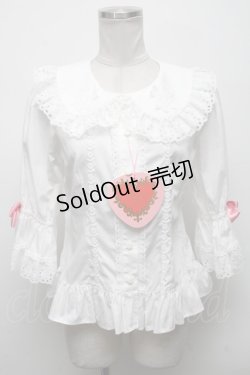画像1: BABY,THE STARS SHINE BRIGHT / Romantic Dream Roseブラウス  白ｘ白 S-25-04-14-029-BA-BL-AS-ZS