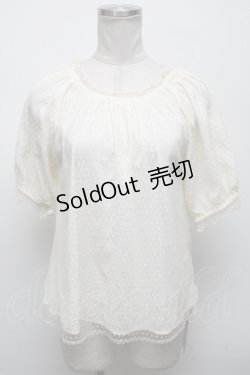 画像1: an another angelus / ドットチュールブラウス  オフ S-25-04-14-031-CA-BL-AS-ZS