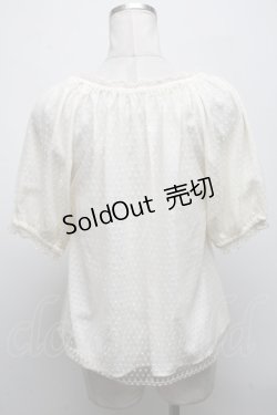 画像2: an another angelus / ドットチュールブラウス  オフ S-25-04-14-031-CA-BL-AS-ZS