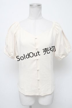 画像1: an another angelus / パフスリーブカットソー  オフ S-25-04-14-032-CA-TO-AS-ZS