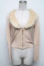 画像1: 【SALE】JESUS DIAMANTE / ラビットファーカーディガン  ベージュ S-25-04-14-035-JE-TO-HR-ZT042 (1)