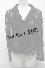 HYSTERIC GLAMOUR / レースライダージャケット  黒 S-25-04-15-045-PU-BL-HR-ZS