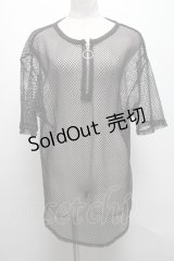 LISTEN FLAVOR / メッシュトップス  黒 S-25-04-15-049-PU-TO-AS-ZS