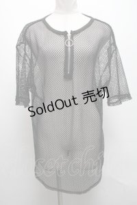 LISTEN FLAVOR / メッシュトップス  黒 S-25-04-15-049-PU-TO-AS-ZS