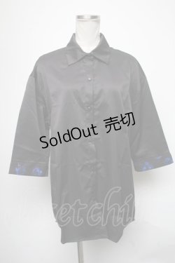 画像1: NieR Clothing / 半袖シャツ  黒 S-25-04-15-052-PU-BL-AS-ZS
