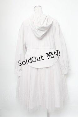 画像2: axes femme POETIQUE / チュール使いロングパーカー  薄ピンク S-25-04-15-054-AX-OP-HR-ZS