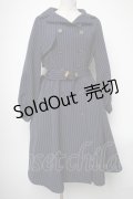 axes femme POETIQUE / ストライプワンピ風コート  紺 S-25-04-15-060-AX-CO-HR-ZS