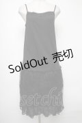 axes femme / レース使いペチワンピース  黒 S-25-04-15-069-AX-OP-AS-ZS