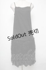 axes femme / レース使いペチワンピース  黒 S-25-04-15-069-AX-OP-AS-ZS