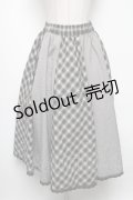 axes femme / チェック切替スカート  黒 S-25-04-15-073-AX-SK-HR-ZS