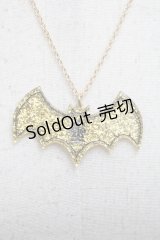 Moi-meme-Moitie / 蝙蝠ロゴアクリルネックレス  イエロー S-25-04-15-011-MO-AC-AS-ZS