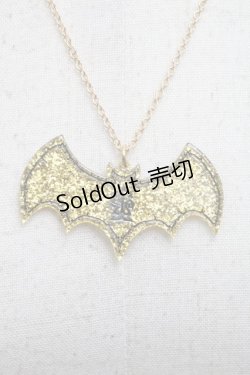 画像1: Moi-meme-Moitie / 蝙蝠ロゴアクリルネックレス  イエロー S-25-04-15-011-MO-AC-AS-ZS