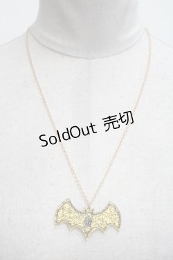 画像2: Moi-meme-Moitie / 蝙蝠ロゴアクリルネックレス  イエロー S-25-04-15-011-MO-AC-AS-ZS