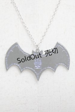 画像1: Moi-meme-Moitie / 蝙蝠ロゴアクリルネックレス  黒 S-25-04-15-013-MO-AC-AS-ZS