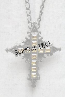 画像1: Moi-meme-Moitie / イエロージュエル十字架ペンダント  シルバーｘイエロー S-25-04-15-014-MO-AC-AS-ZS