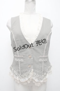画像1: axes femme / 綿クラシックベスト  カーキ S-25-04-15-017-AX-TO-AS-ZS