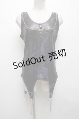 Sixh / ptチェーンタンクトップ  黒 S-25-04-15-035-HN-TO-HR-ZS