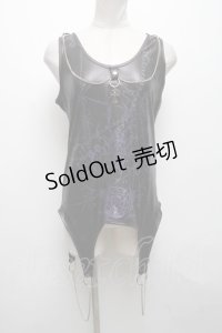 Sixh / ptチェーンタンクトップ  黒 S-25-04-15-035-HN-TO-HR-ZS