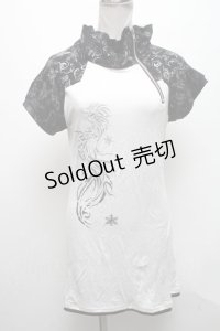 Sixh / 切替ptハイネックカットソー  黒ｘ白 S-25-04-15-037-HN-TO-HR-ZS