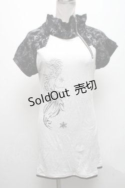 画像1: Sixh / 切替ptハイネックカットソー  黒ｘ白 S-25-04-15-037-HN-TO-HR-ZS