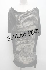 VII / ptドレープTシャツ  黒 S-25-04-15-039-HN-TS-HR-ZS
