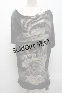 VII / ptドレープTシャツ  黒 S-25-04-15-039-HN-TS-HR-ZS