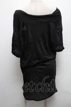 画像2: VII / ptドレープTシャツ  黒 S-25-04-15-039-HN-TS-HR-ZS
