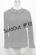 axes femme / プチローズトップス  黒 S-25-04-15-042-AX-TO-AS-ZS