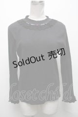 axes femme / プチローズトップス  黒 S-25-04-15-042-AX-TO-AS-ZS