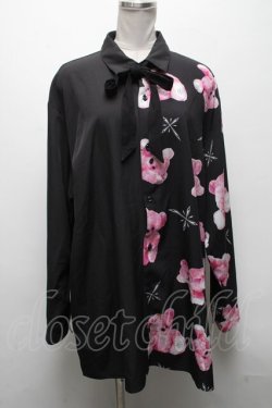 画像1: TRAVAS TOKYO / バイカラーシャツ  黒 S-25-04-15-044-PU-BL-AS-ZS