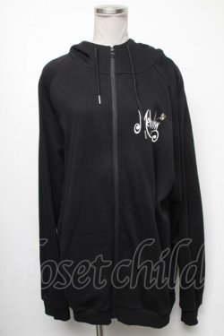 画像1: Meltyglow / クマプリントパーカー  黒 S-25-04-17-052-PU-TO-HR-ZT307