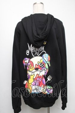 画像2: Meltyglow / クマプリントパーカー  黒 S-25-04-17-052-PU-TO-HR-ZT307