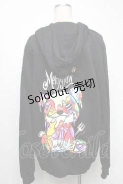 画像2: Meltyglow / クマプリントパーカー  黒 S-25-04-17-052-PU-TO-HR-ZT307